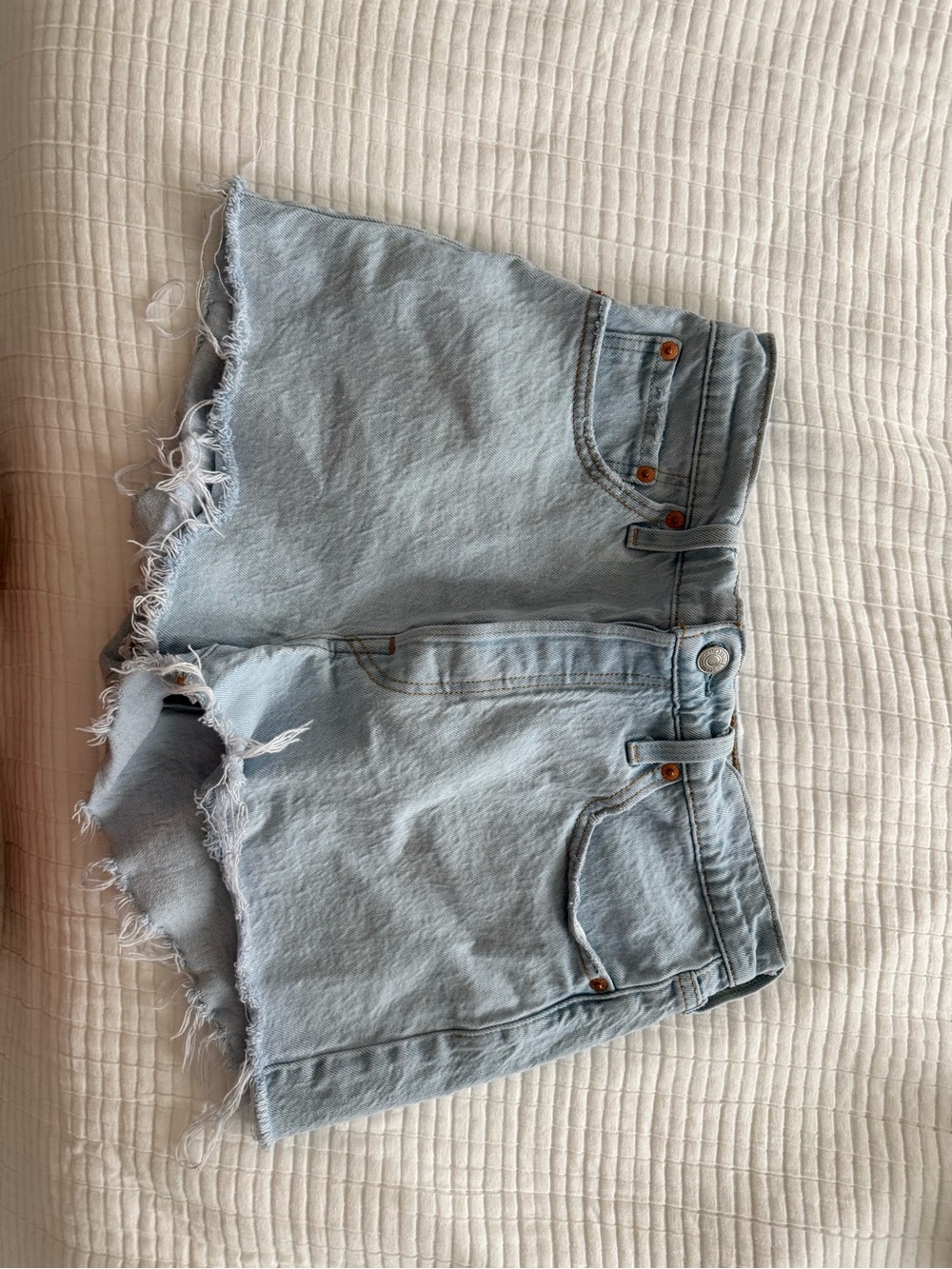 Levi's Women's Jean Shorts - Light Blue, Medium Blue, Dark Blue, Black - Picture 2 of 9